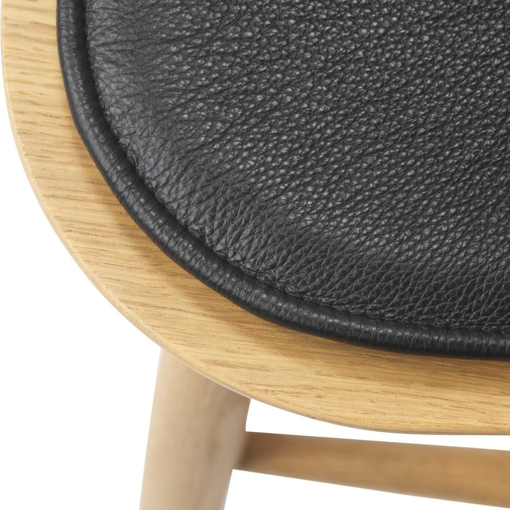 FDB Møbler Nøje Seat cushion in black-stained leather
