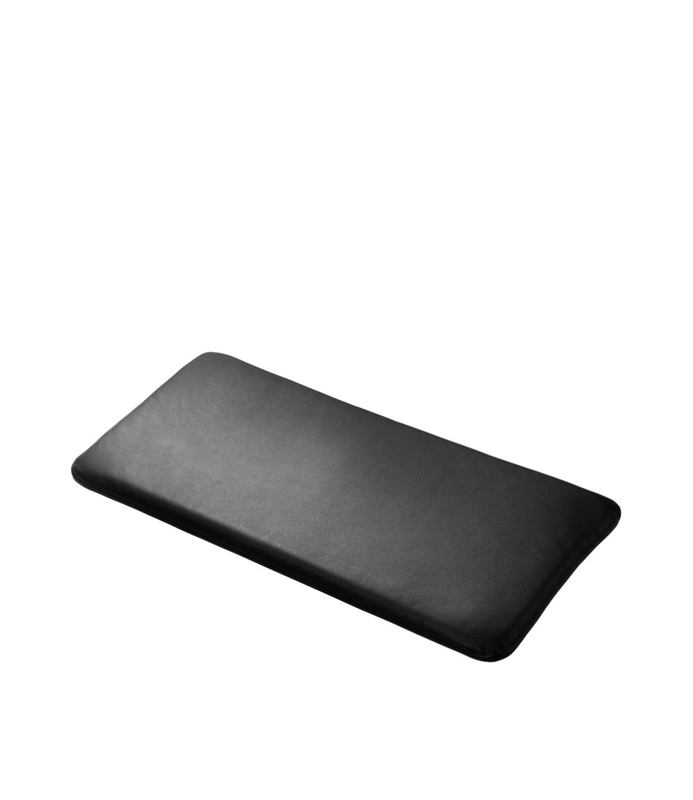 FDB Møbler Seat cushion in black-stained leather
