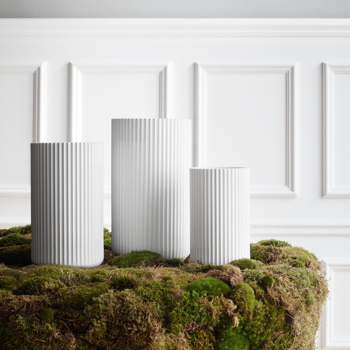 Lyngby Porcelain White Vases