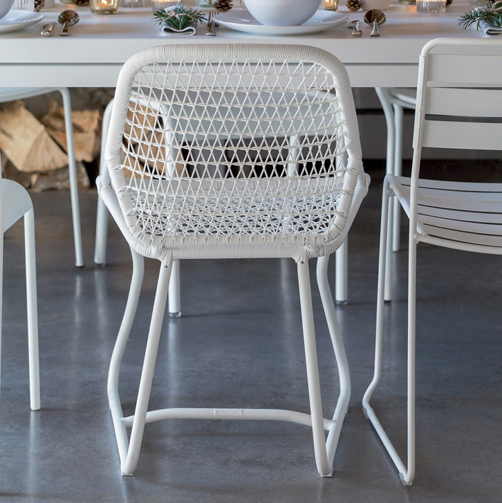 Fermob Sixties Chair in Cotton White, lifestyle