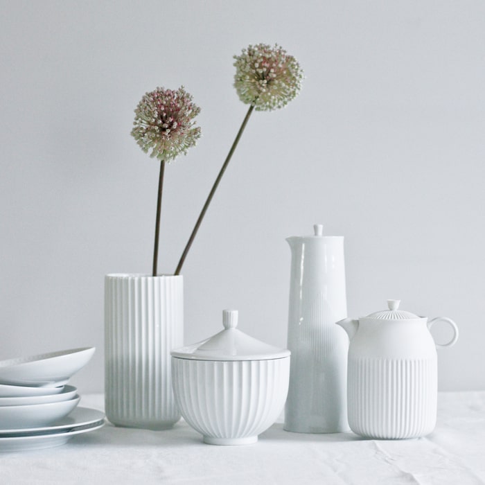Lyngby Porcelain White Vases