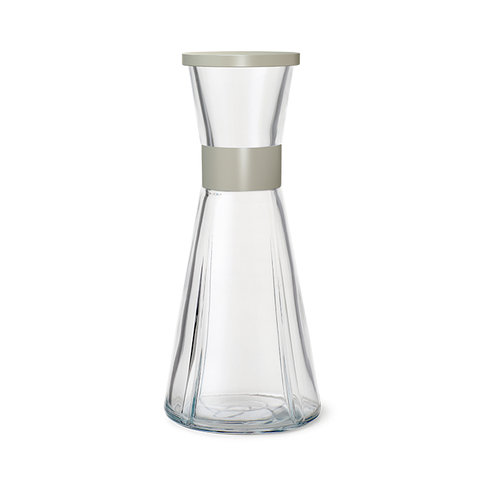 Rosendahl Grand Cru Carafes in sand mouth-blown glass, designed by Erik Bagger, Danish design heritage.