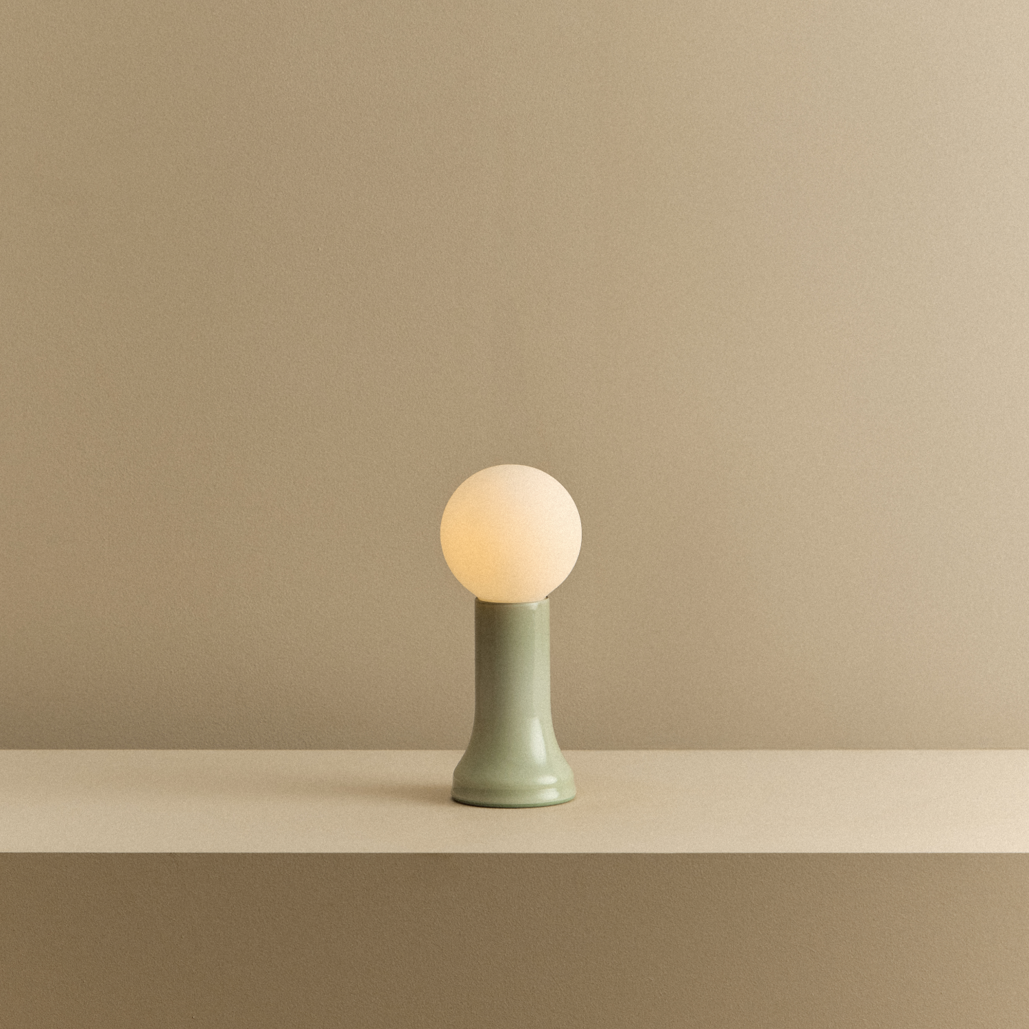 Tala Shore Table Lamp in Sea Green — mouth-blown glass table lamp (alternate view)