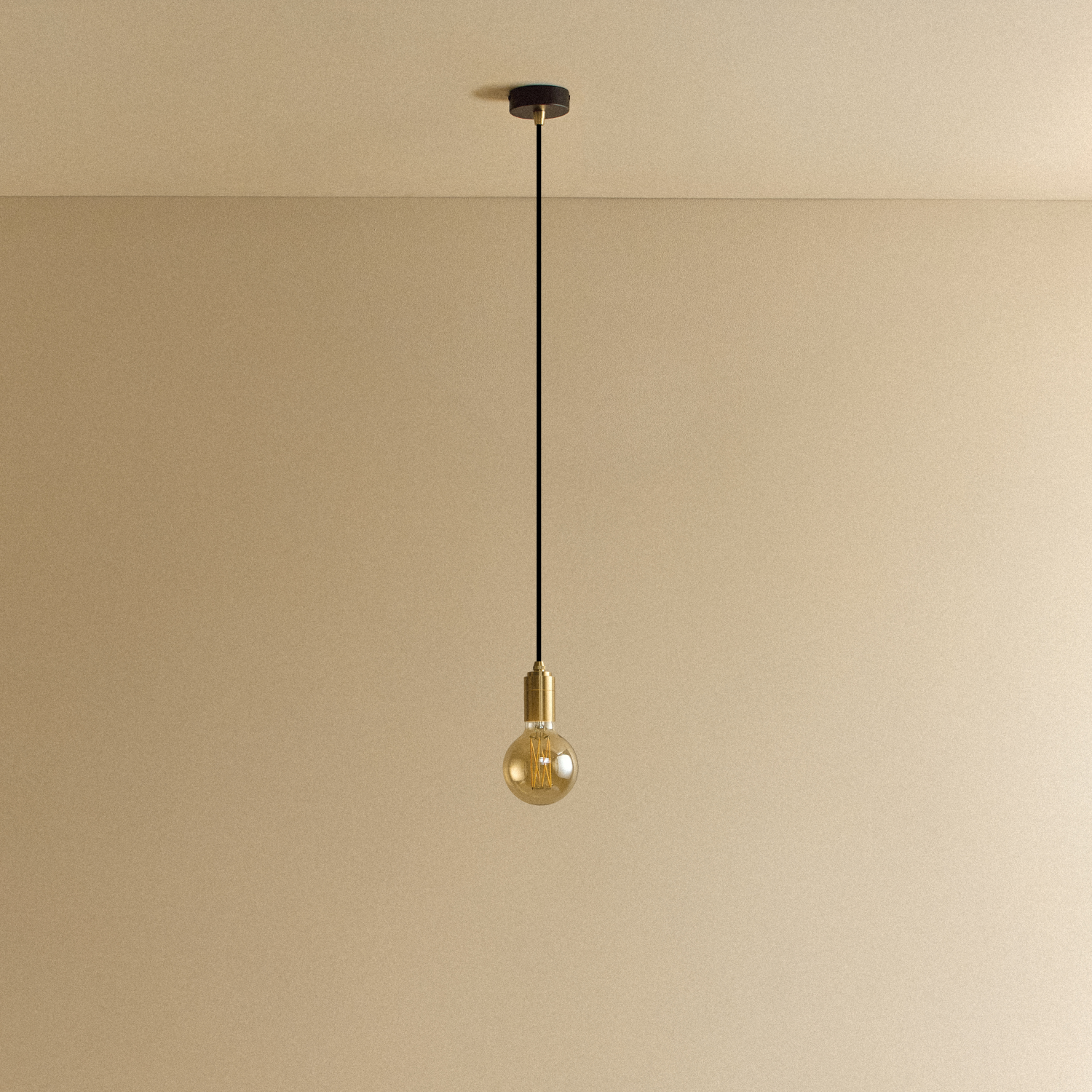 Alternate angle of the Elva Pendant Light Tinted in Brass by Tala