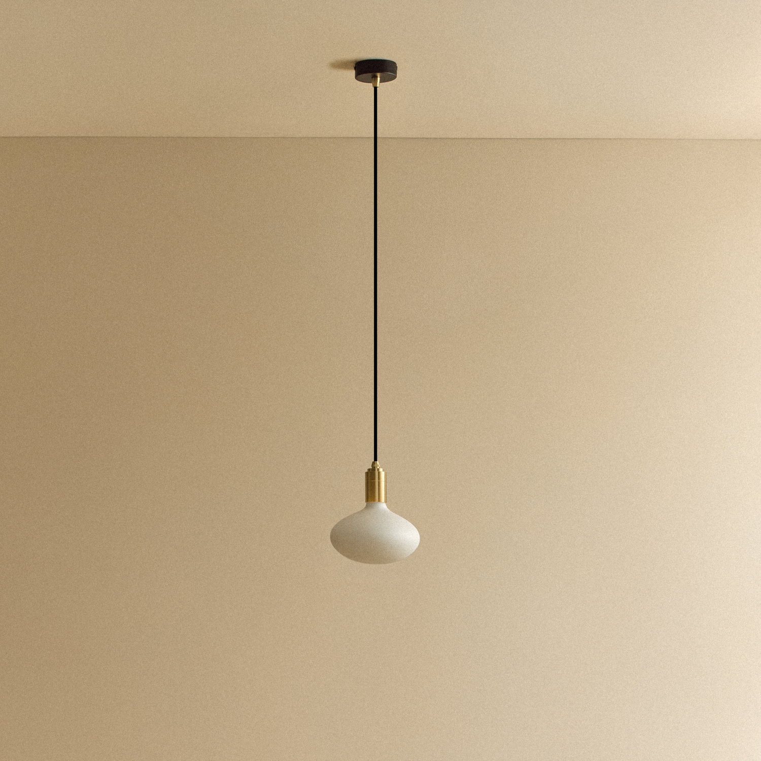 Oval Dim-to-Warm Pendant Light by Tala — brass finish, unlit