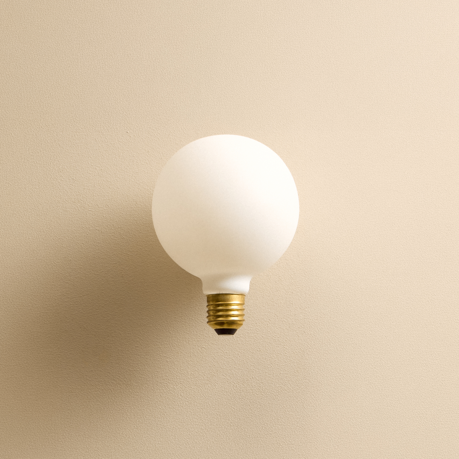 Tala Bower pendant light, small, Oyster White + Sphere III — full silhouette