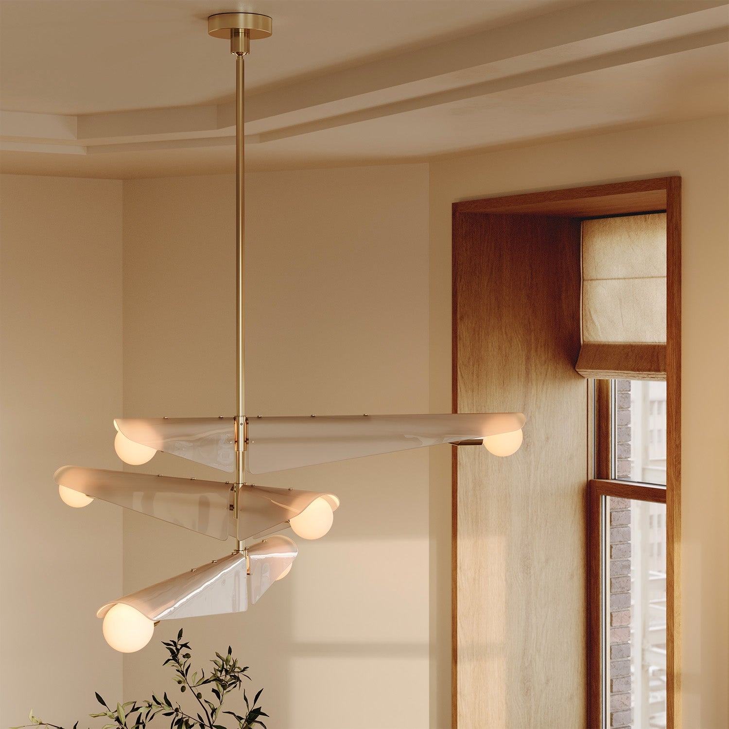 Tala Sycamore Chandelier 3 Tiers in Dusk Pink, product shot