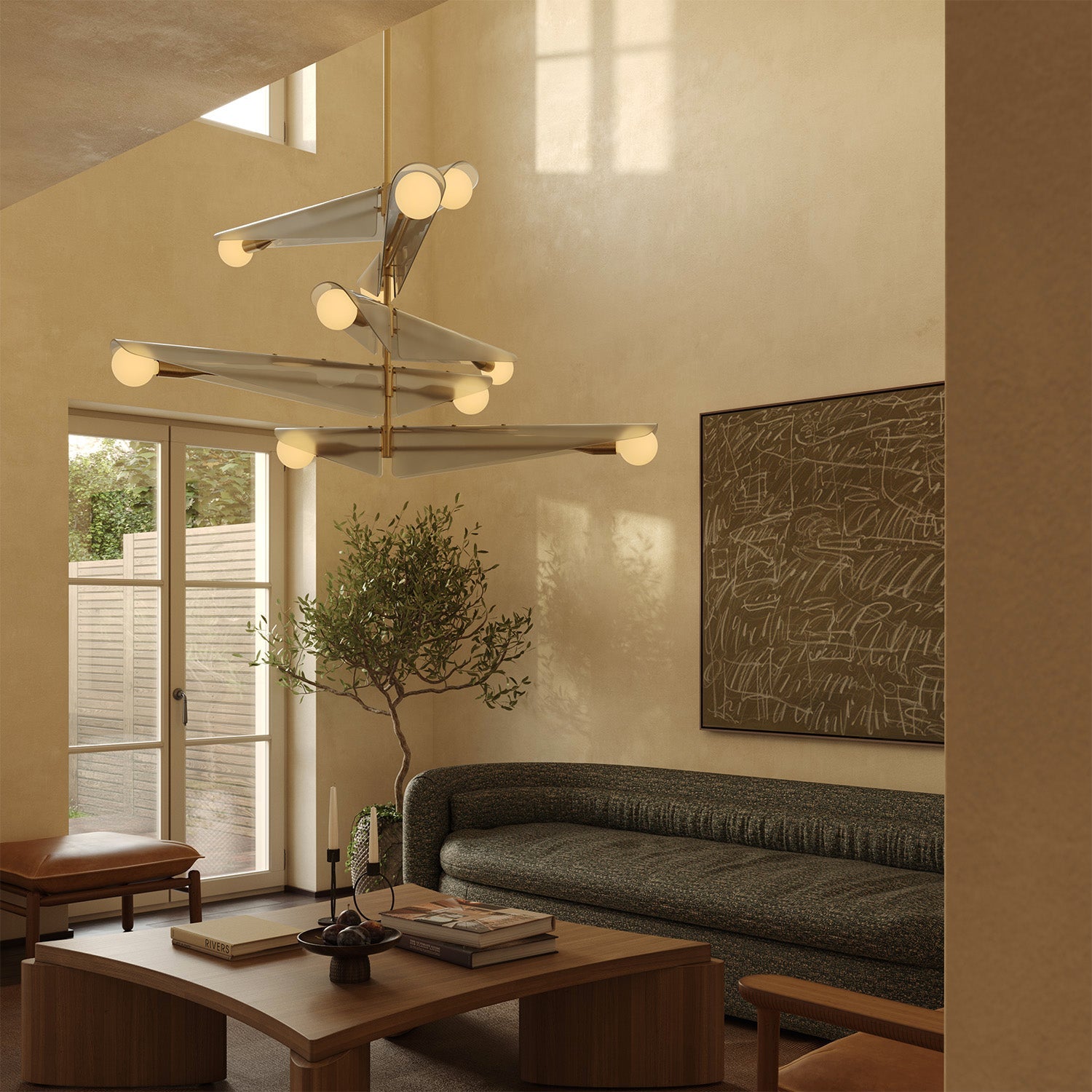 Tala Sycamore Chandelier 5 Tiers in Dawn Grey, alternate product shot
