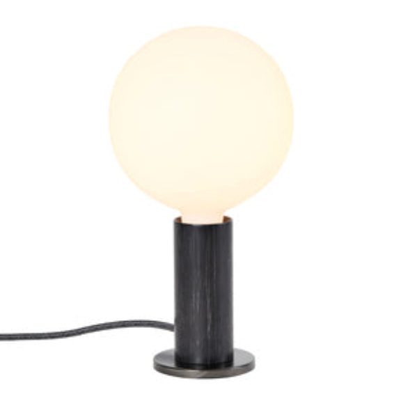 Tala Knuckle table lamp with Sphere IV bulb in Oak, product packshot on plain background
