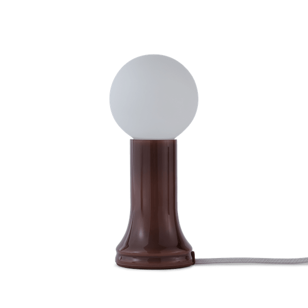 Tala Shore table lamp in Bottle Brown recycled glass, Dim to Warm LED included