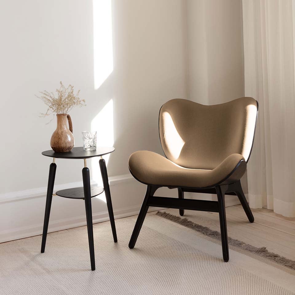 UMAGE A Conversation Piece Lounge Chair, Low, Black Oak