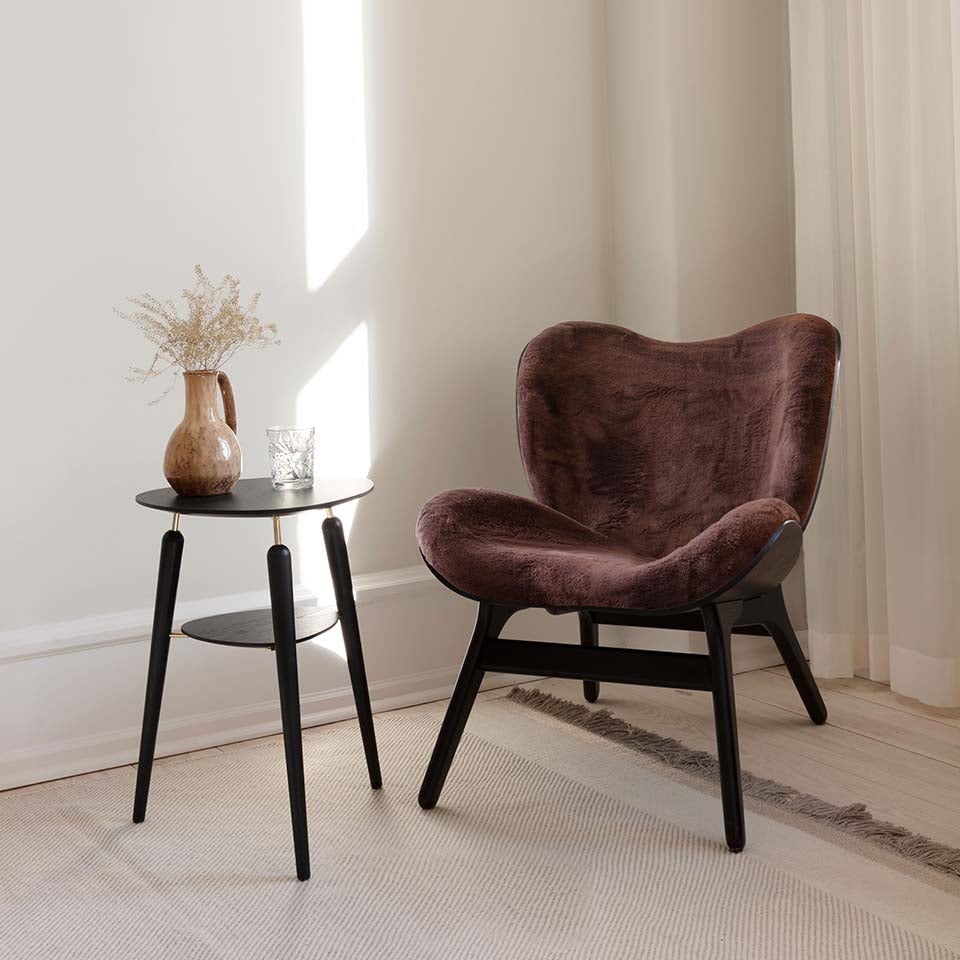 UMAGE A Conversation Piece Lounge Chair, Low, Dark Oak