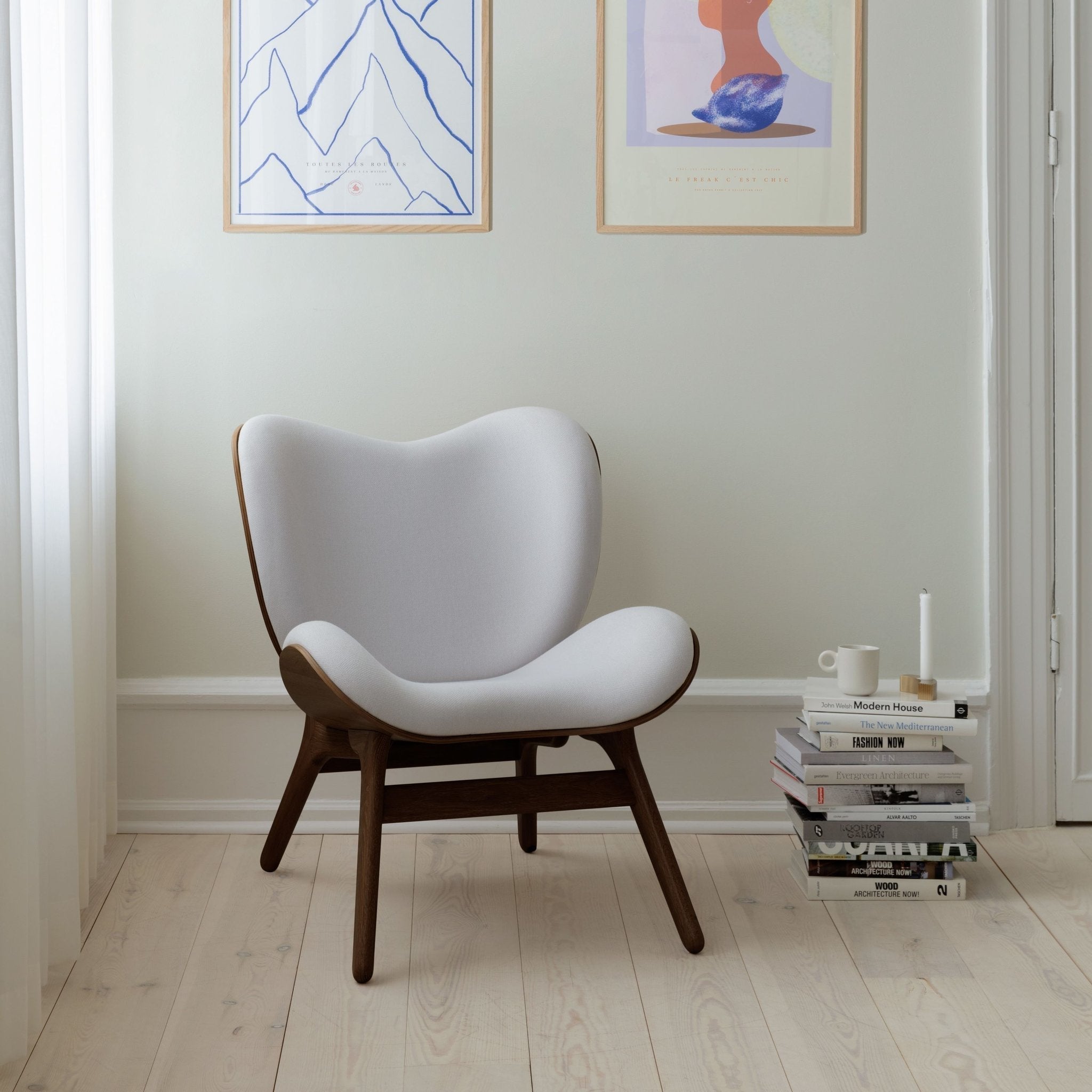 UMAGE A Conversation Piece Lounge Chair, Low, Dark Oak