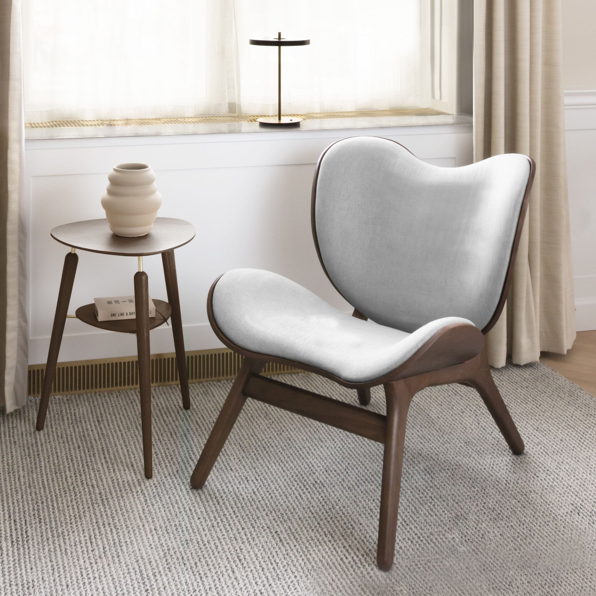 UMAGE A Conversation Piece Lounge Chair, Low, Dark Oak