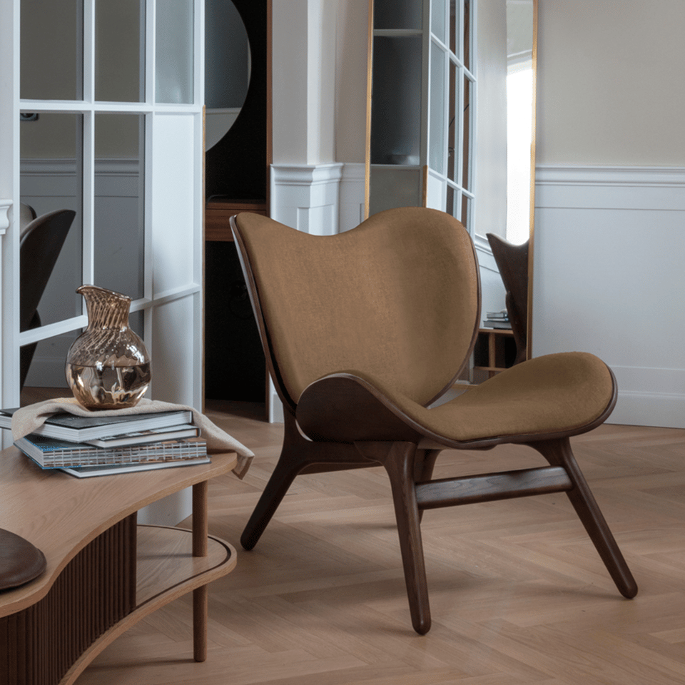 UMAGE A Conversation Piece Lounge Chair, Low, Dark Oak