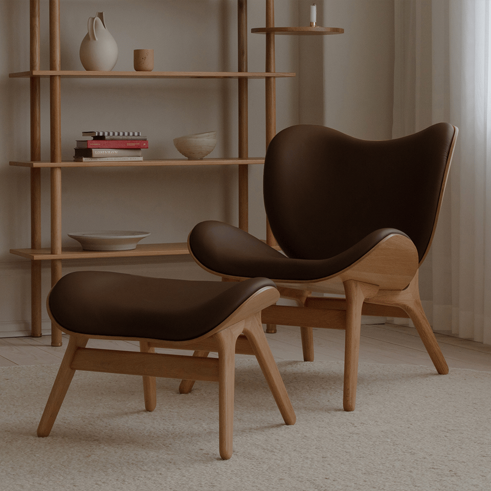 UMAGE A Conversation Piece Lounge Chair, Low, Oak