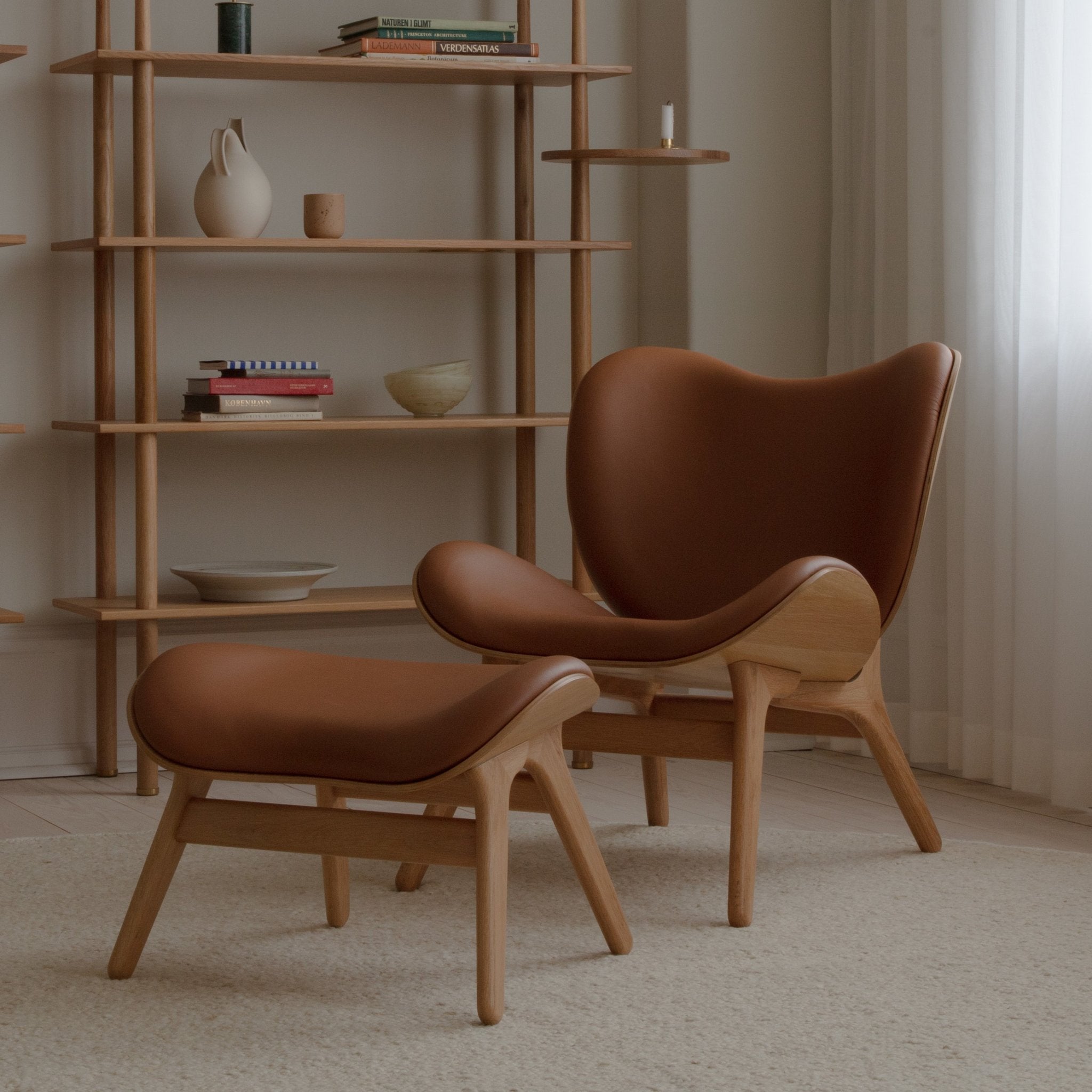UMAGE A Conversation Piece Lounge Chair, Low, Oak