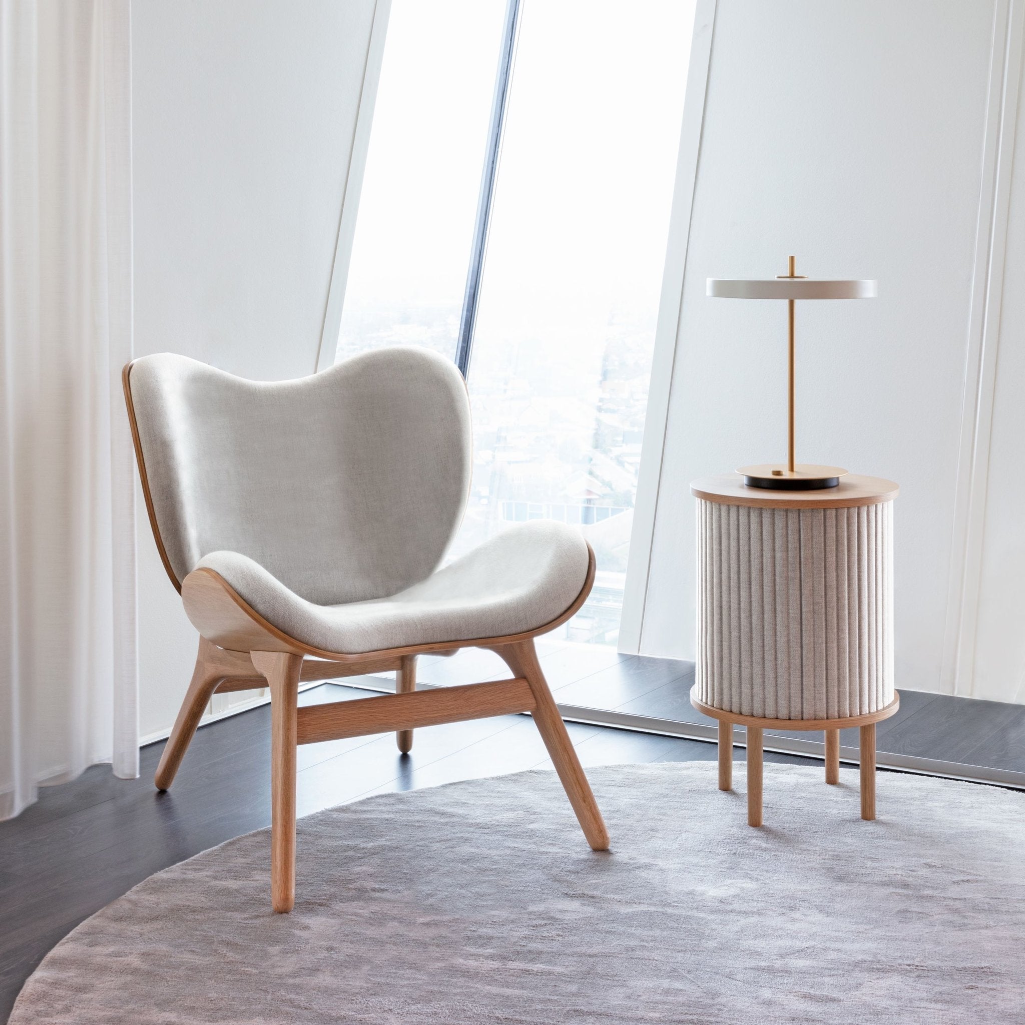 UMAGE A Conversation Piece Lounge Chair, Low, Oak