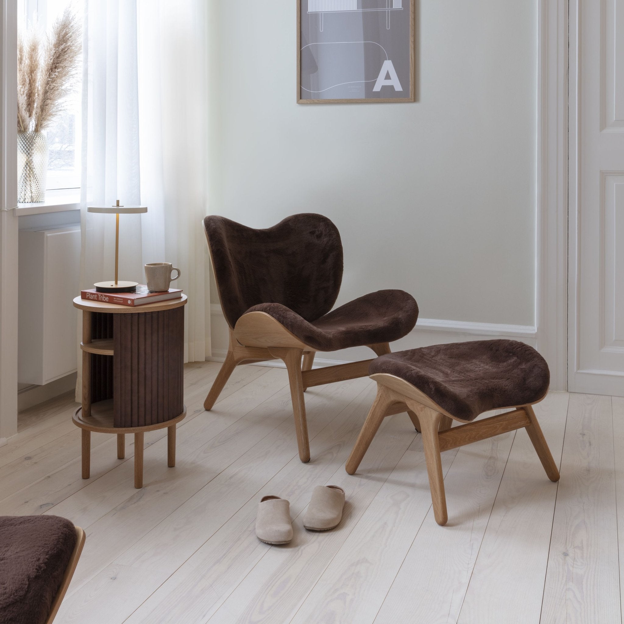 UMAGE A Conversation Piece Lounge Chair, Low, Oak