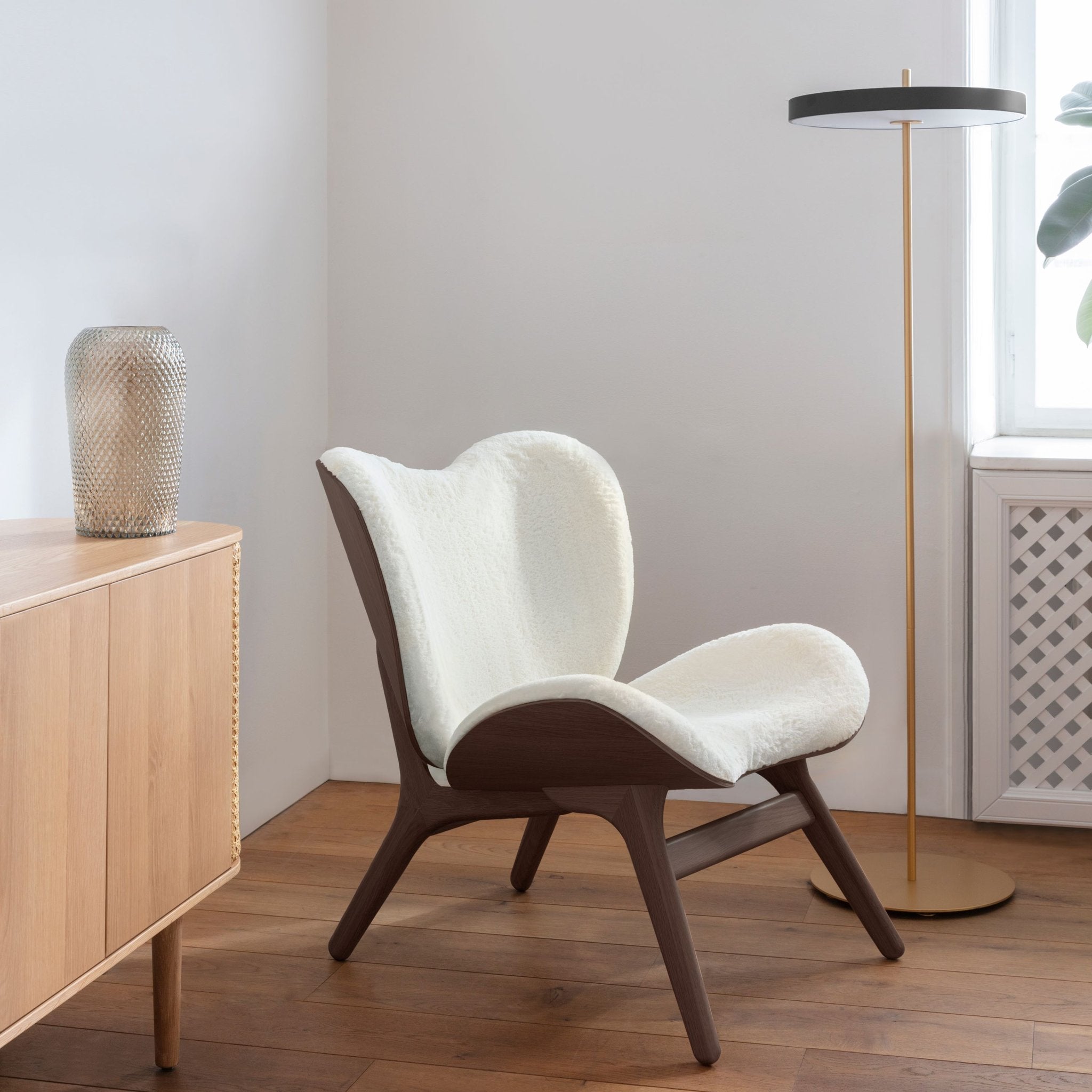 UMAGE A Conversation Piece Lounge Chair, Low, Dark Oak