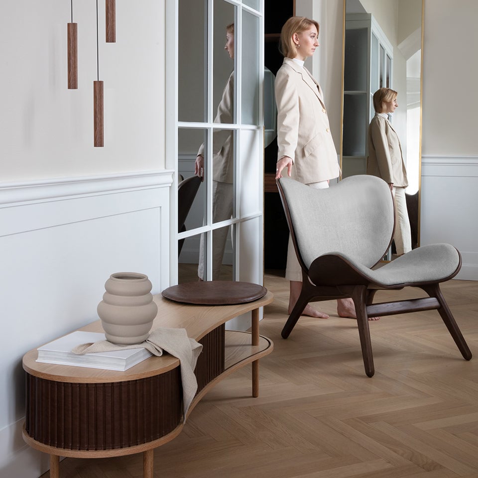 UMAGE A Conversation Piece Lounge Chair, Low, Dark Oak