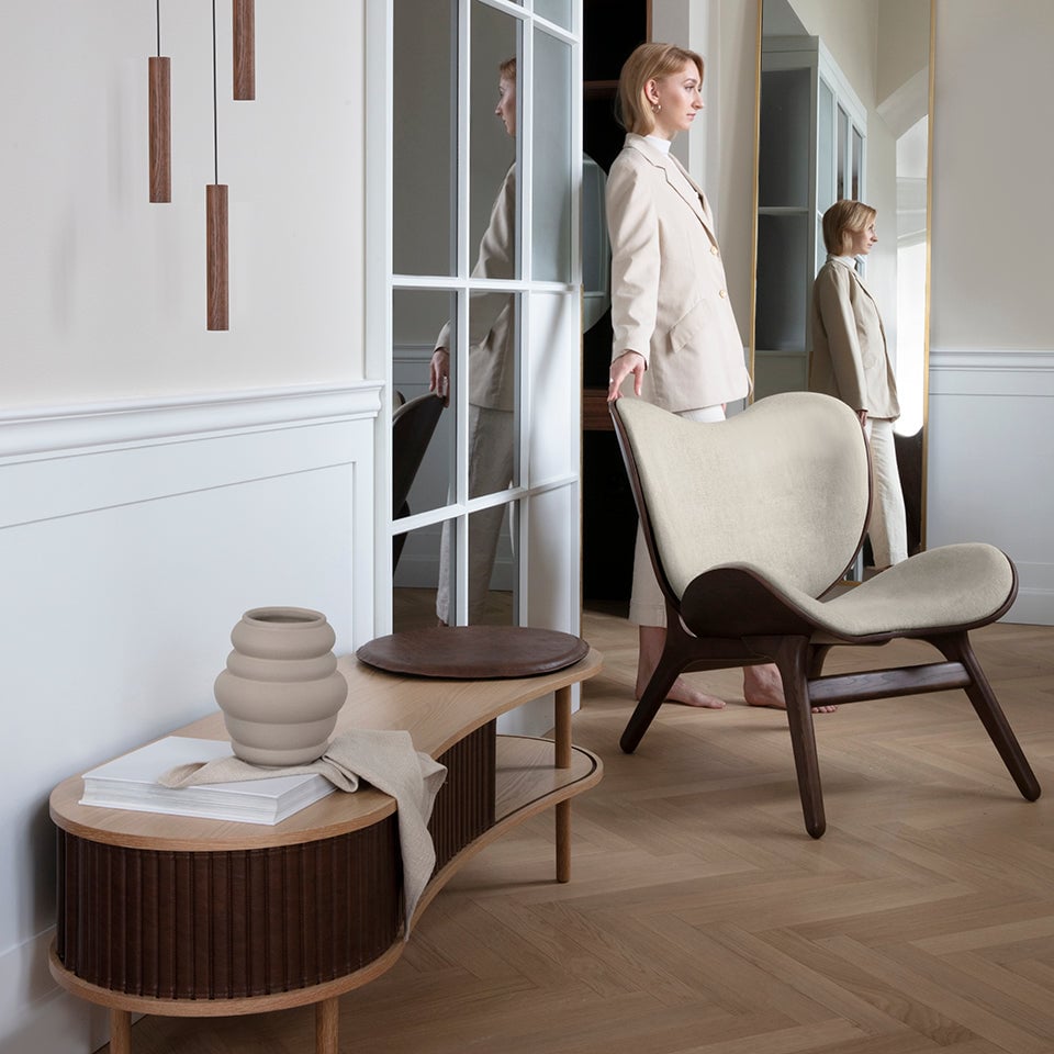 UMAGE A Conversation Piece Lounge Chair, Low, Dark Oak