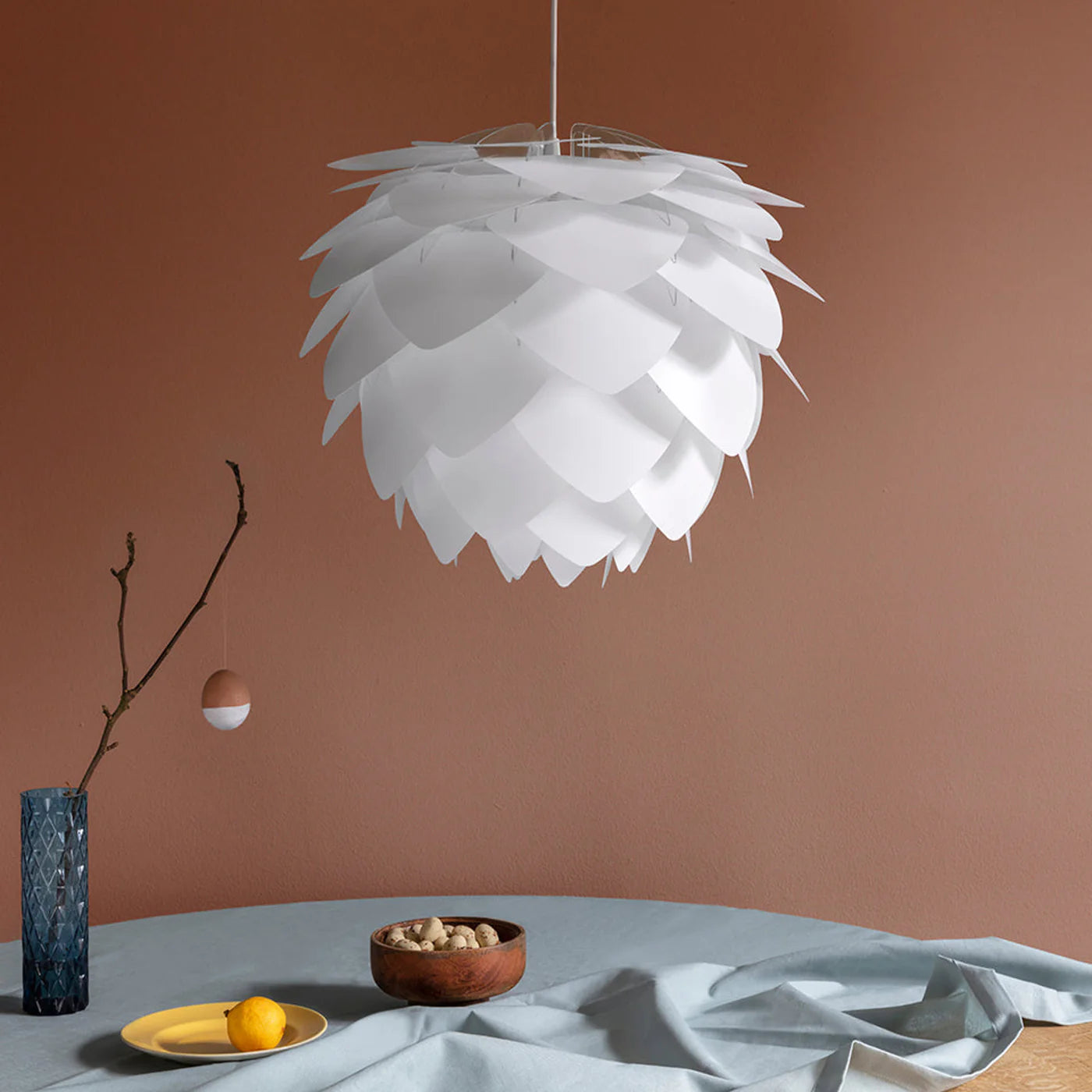 UMAGE Silvia White Plug-In Pendant, Medium
