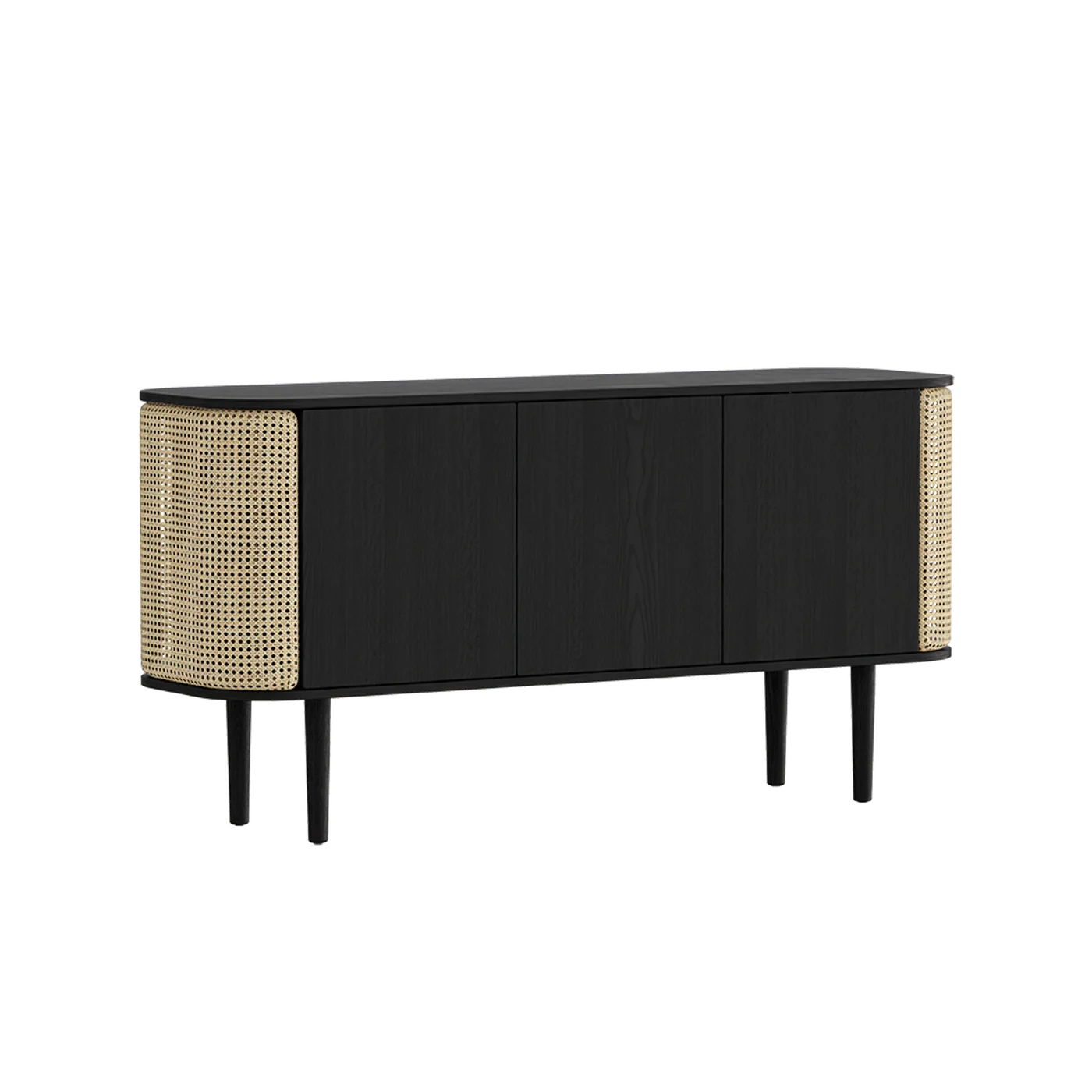 UMAGE Treasures Cabinet 3 Doors, Black Oak