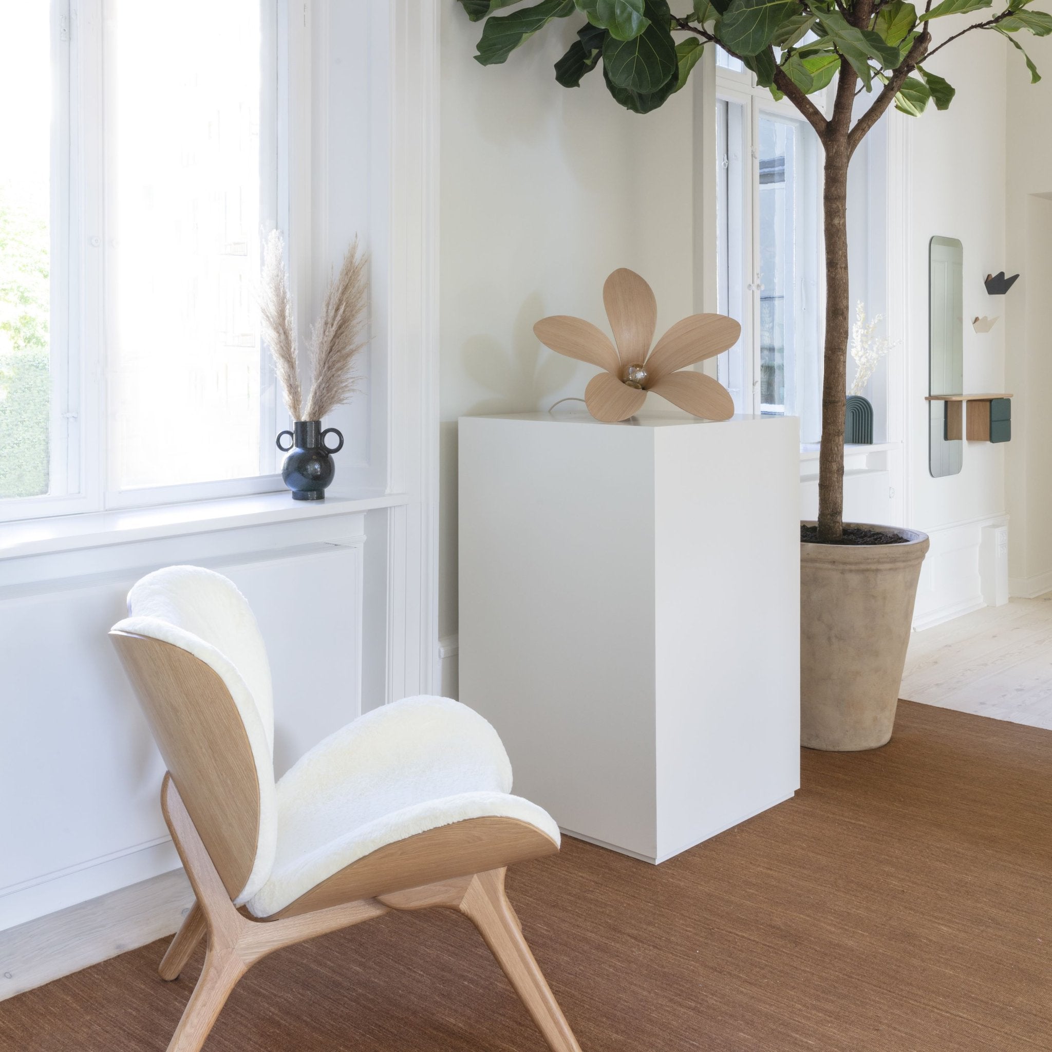 UMAGE A Conversation Piece Lounge Chair, Low, Oak