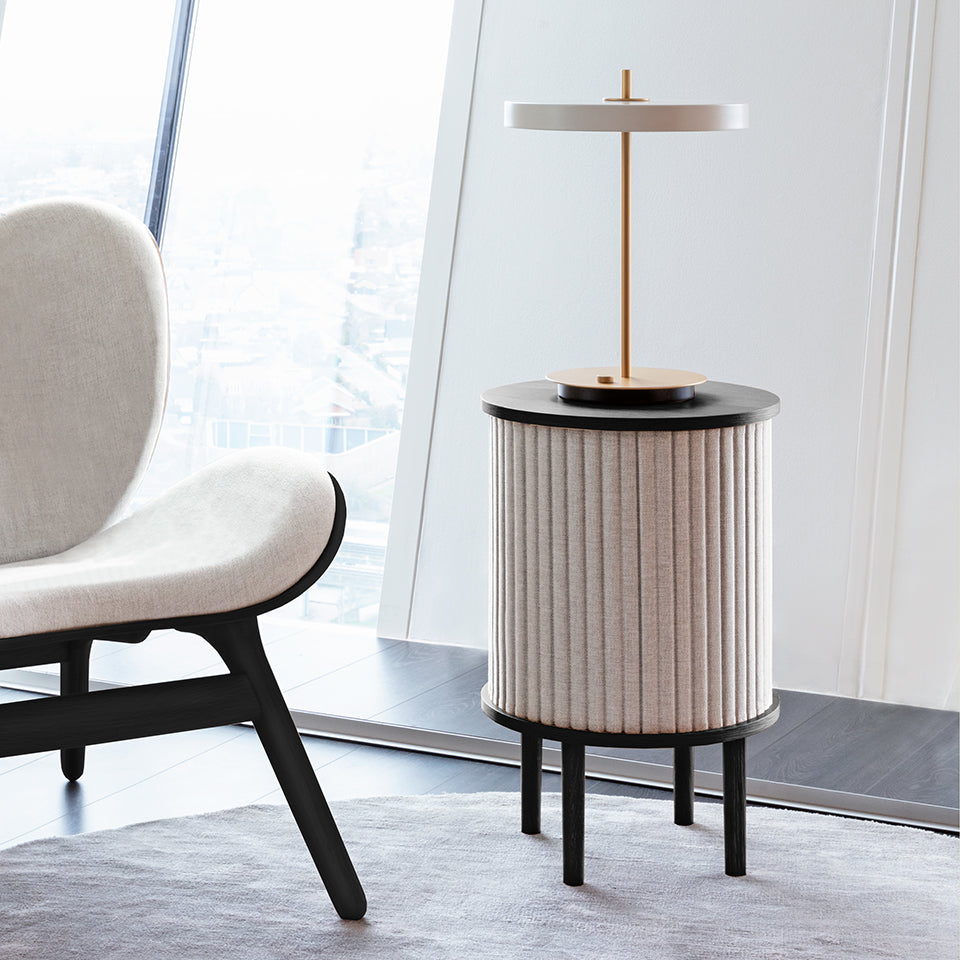 UMAGE Audacious Side Table, Black Oak