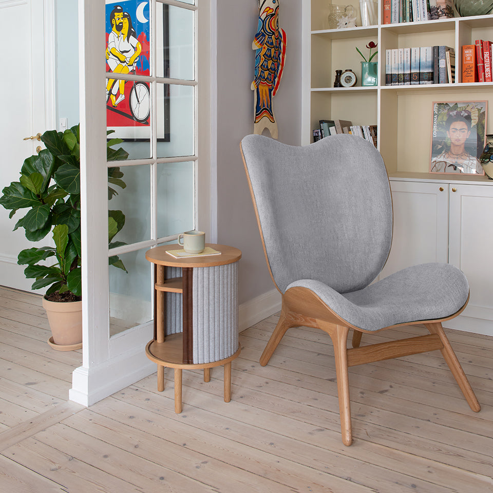 UMAGE A Conversation Piece Lounge Chair, Tall, Oak