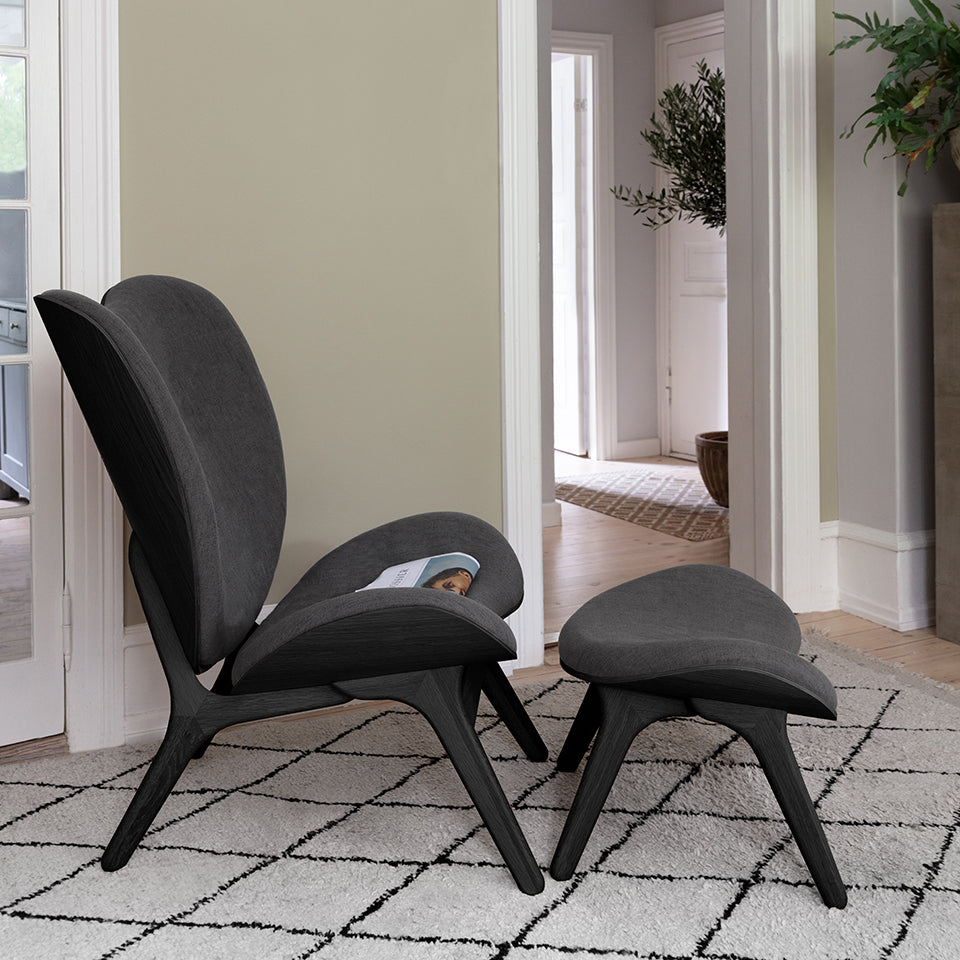 UMAGE A Conversation Piece Ottoman, Black Oak