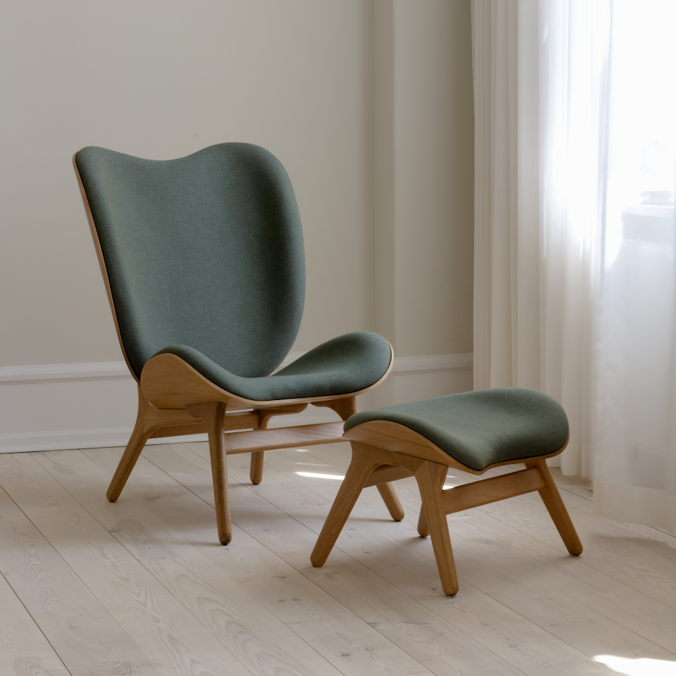 UMAGE A Conversation Piece Ottoman, Oak