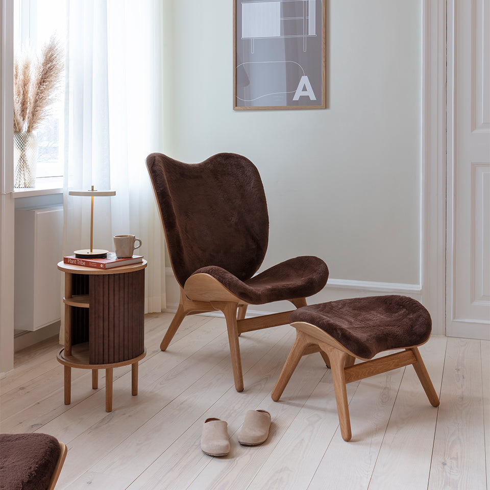 UMAGE A Conversation Piece Lounge Chair, Tall, Oak