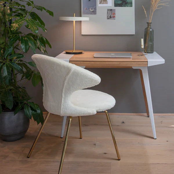 UMAGE Time Flies Chair, Teddy Bear, Brass Legs