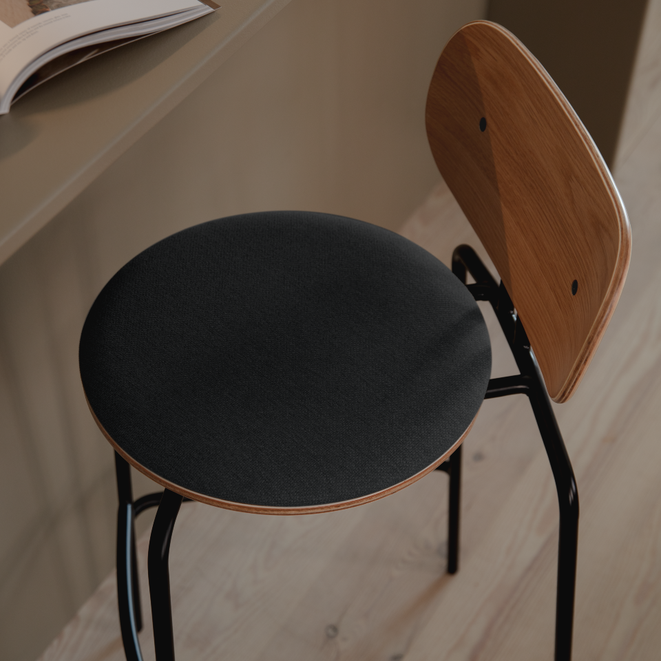 UMAGE Curious Bar Stool, Black Legs
