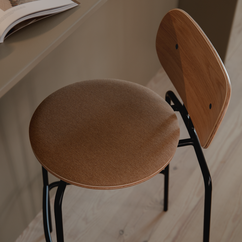 UMAGE Curious Bar Stool, Black Legs