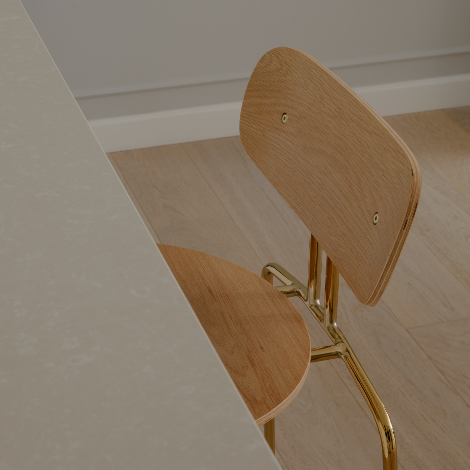 UMAGE Curious Counter Stool, Brass Legs