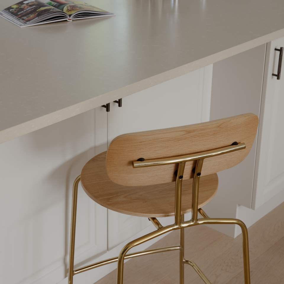 UMAGE Curious Counter Stool, Brass Legs