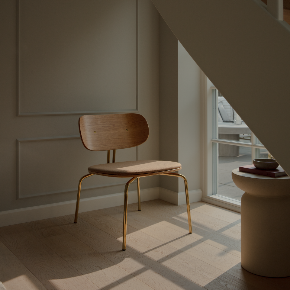 UMAGE Curious Lounge Chair, Brass Legs