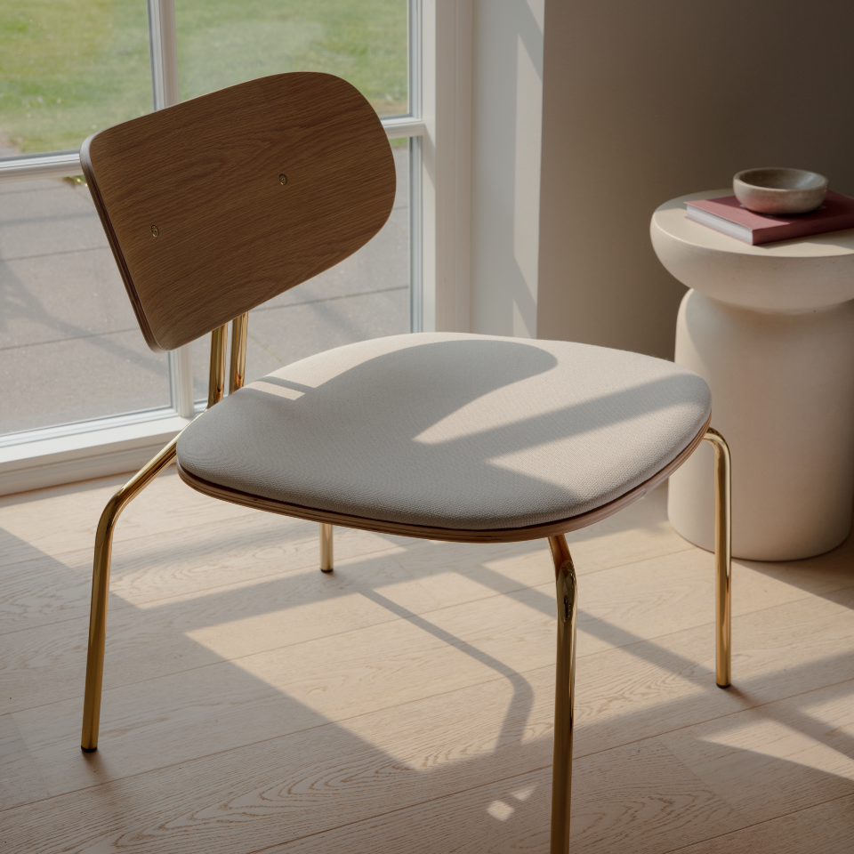 UMAGE Curious Lounge Chair, Brass Legs