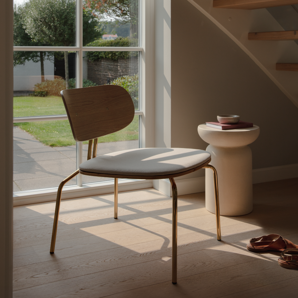 UMAGE Curious Lounge Chair, Brass Legs
