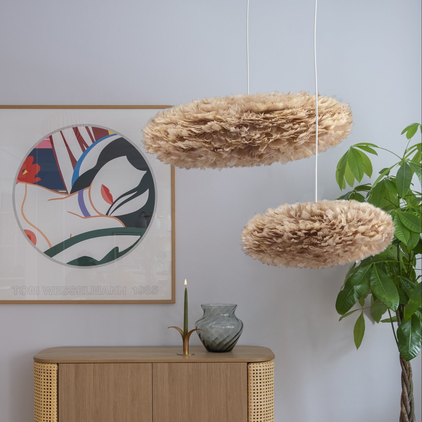 UMAGE Eos Esther Hardwired Pendant, Large Lampshade