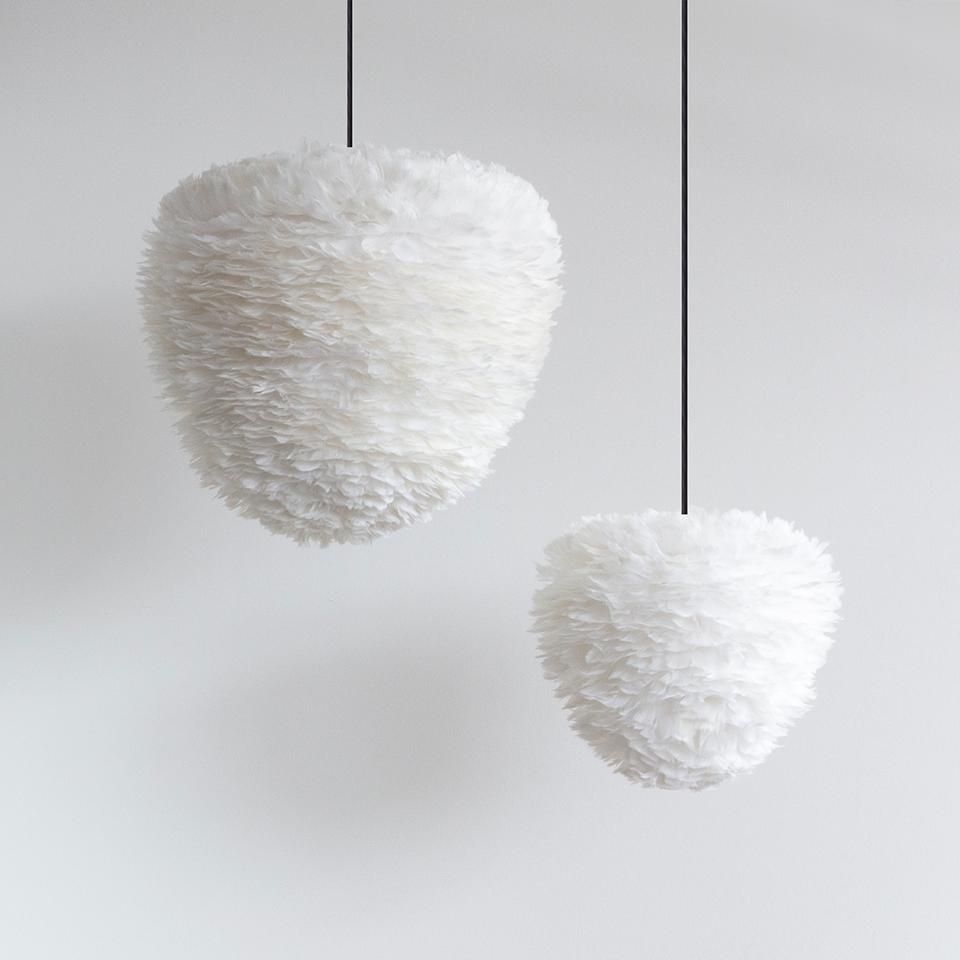 UMAGE Eos Evia Hardwired Pendant, Large Lampshade
