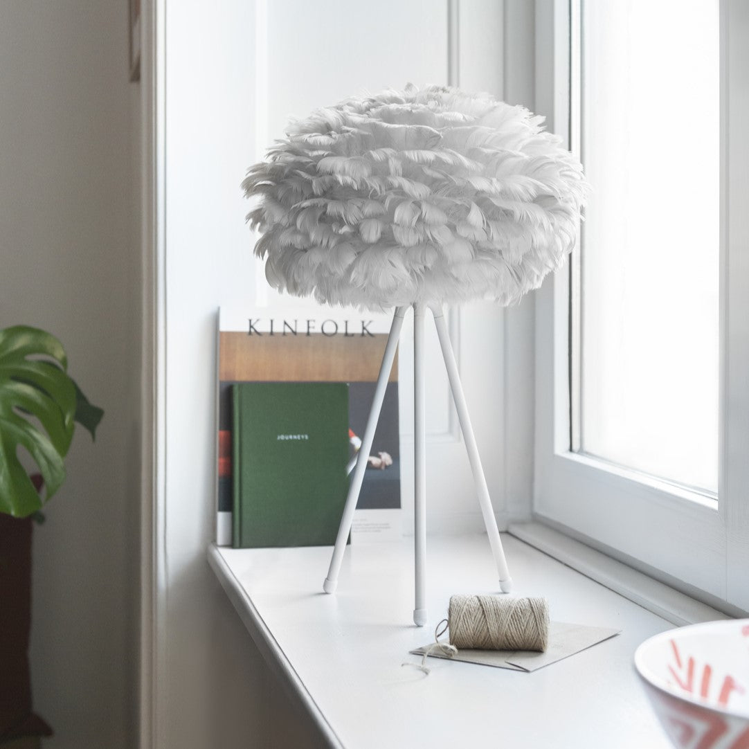 UMAGE Eos Tripod Table Lamp, Light Gray Lampshade