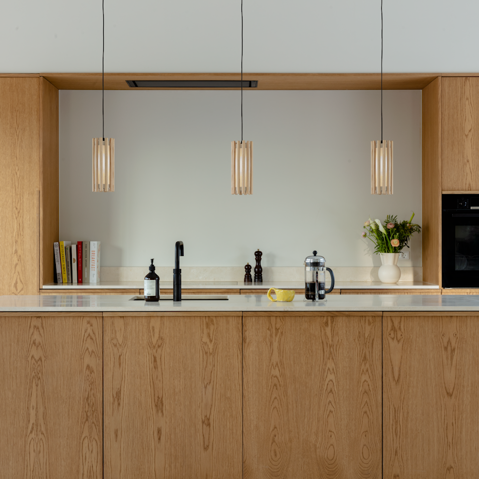 UMAGE Komorebi Hardwired Pendant, Circle, Oak