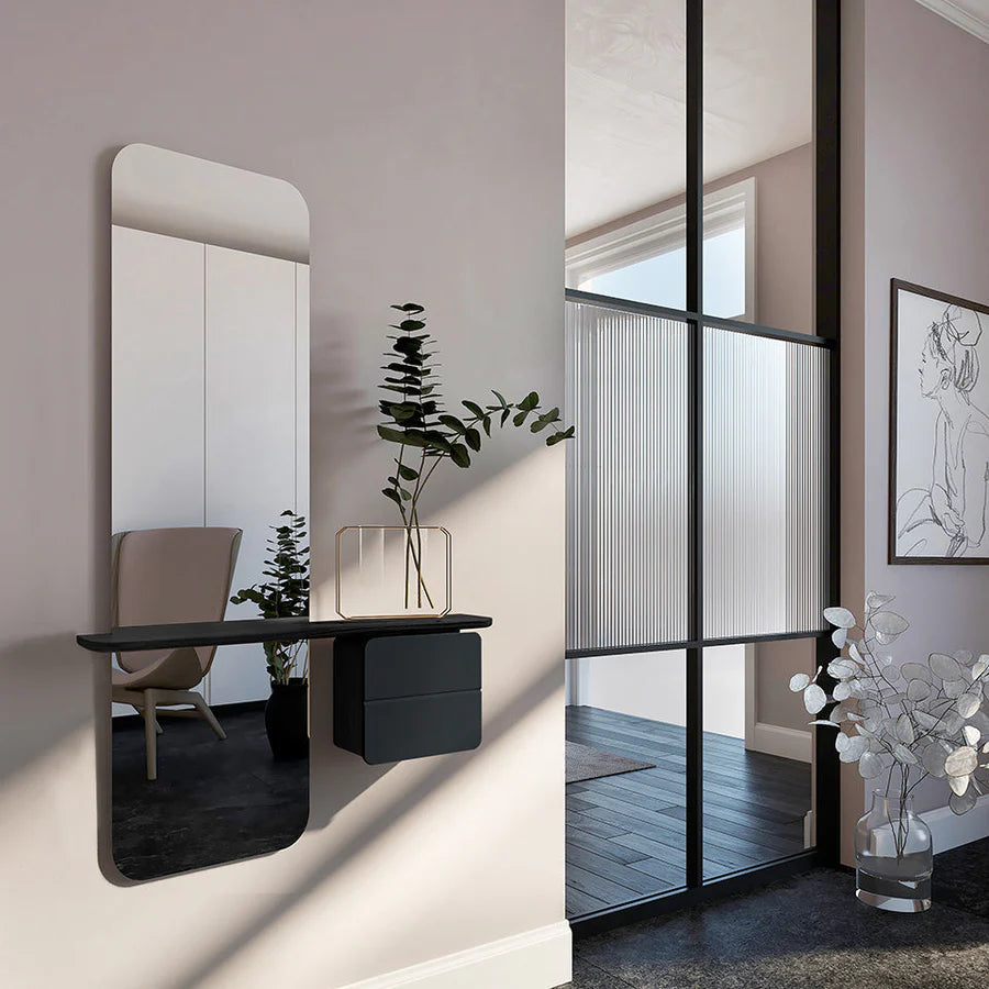 UMAGE One More Look Mirror, Black Oak