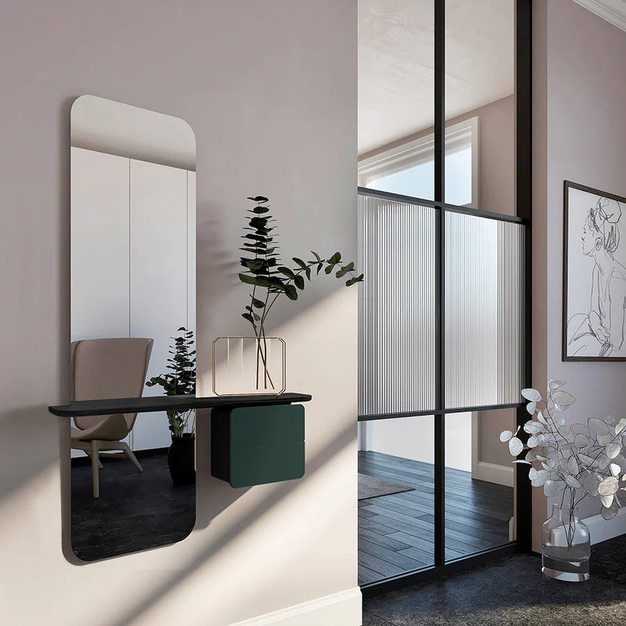 UMAGE One More Look Mirror, Black Oak