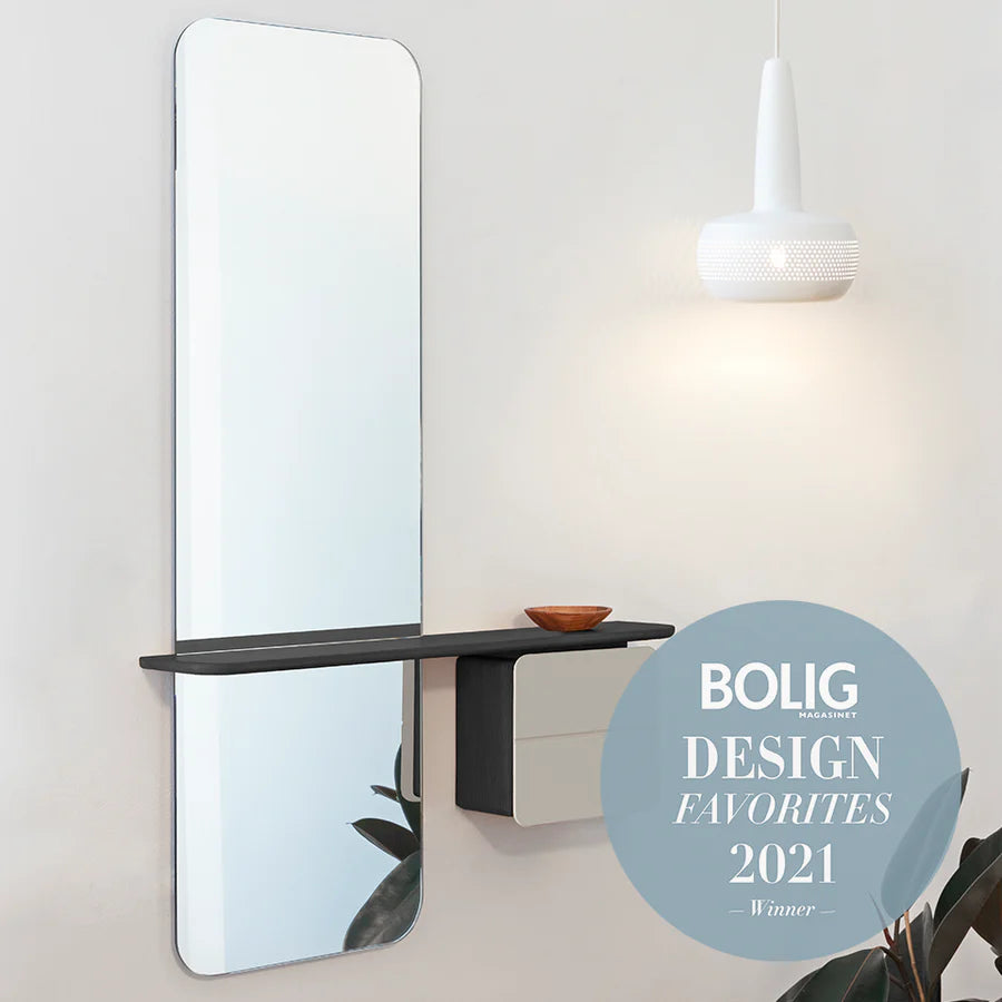 UMAGE One More Look Mirror, Black Oak
