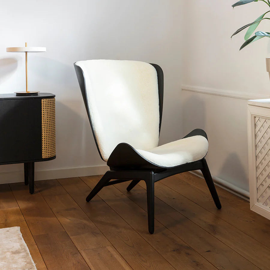 UMAGE The Reader Wing Chair, Black Oak